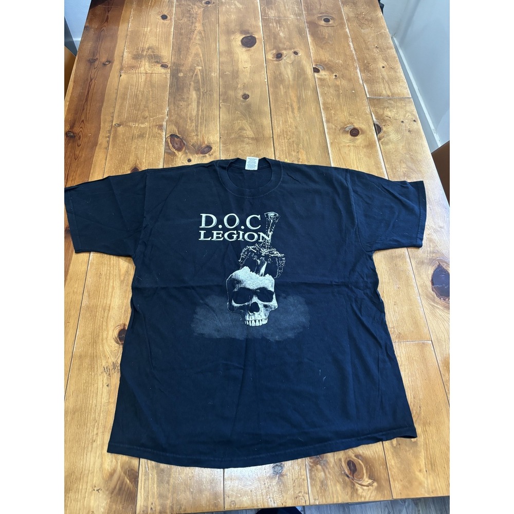 Vintage D.O.C. Legion F*ck Your Band Skull Graphic T-Shirt Men's XL Jerzees